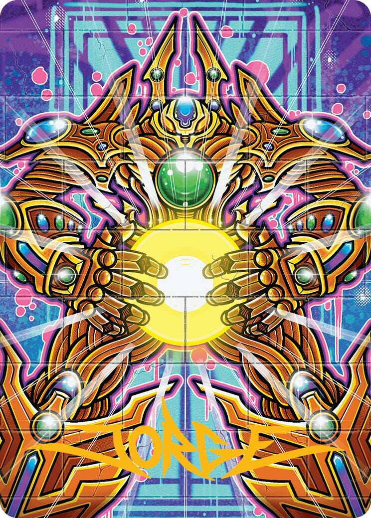 Brightglass Gearhulk Art Card (Gold-Stamped Signature) [Aetherdrift Art Series] MTG Single Magic: The Gathering  | Multizone: Comics And Games