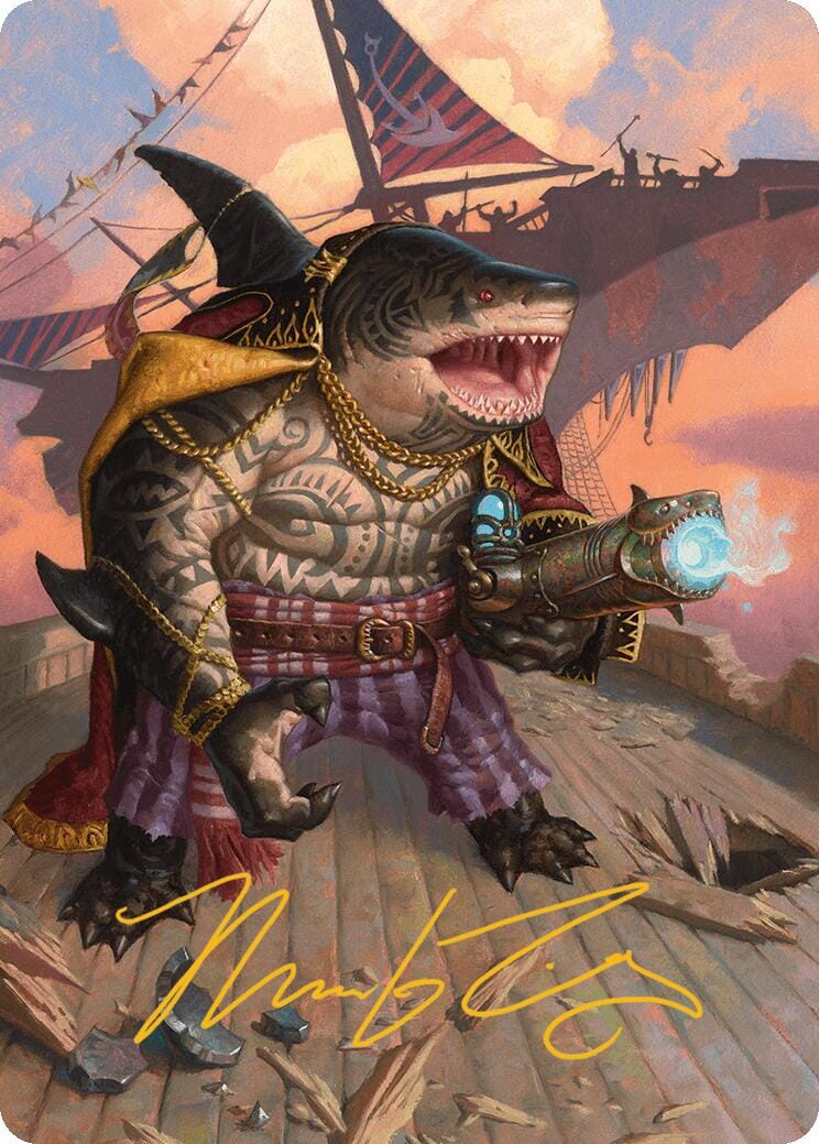 Captain Howler, Sea Scourge Art Card (4/54) (Gold-Stamped Signature) [Aetherdrift Art Series] MTG Single Magic: The Gathering  | Multizone: Comics And Games