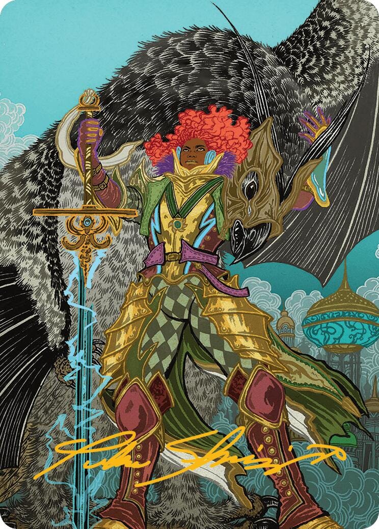 Caradora, Heart of Alacria Art Card (3/54) (Gold-Stamped Signature) [Aetherdrift Art Series] MTG Single Magic: The Gathering  | Multizone: Comics And Games