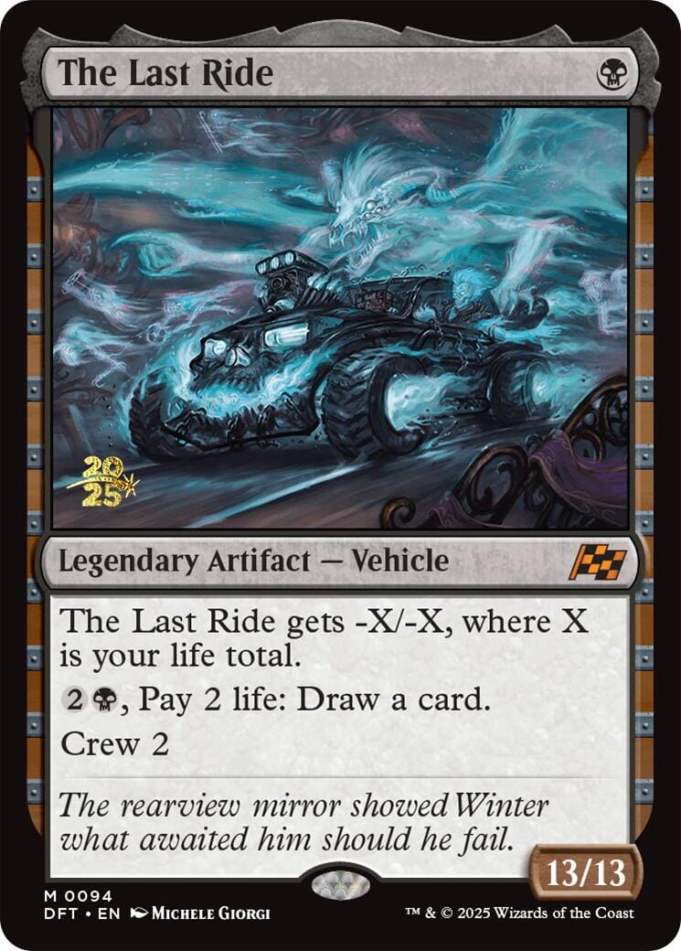 The Last Ride [Aetherdrift Prerelease Promos] MTG Single Magic: The Gathering  | Multizone: Comics And Games
