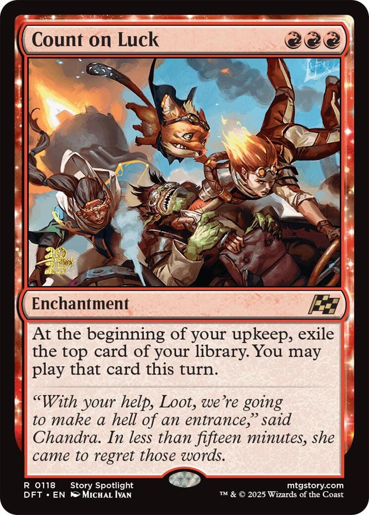 Count on Luck [Aetherdrift Prerelease Promos] MTG Single Magic: The Gathering  | Multizone: Comics And Games