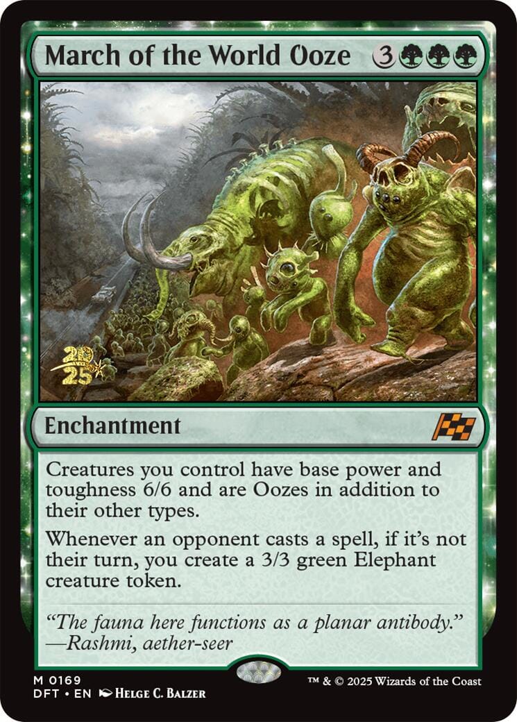 March of the World Ooze [Aetherdrift Prerelease Promos] MTG Single Magic: The Gathering  | Multizone: Comics And Games