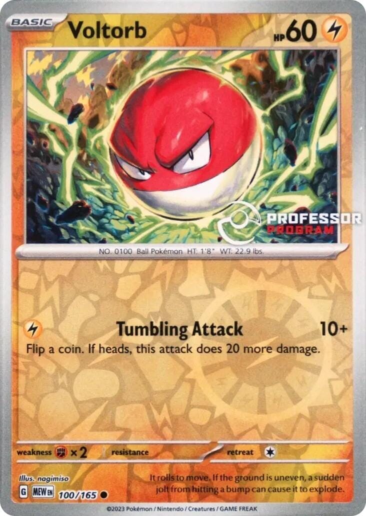 Voltorb (100/165) [Professor Program Promos] Pokemon Single Pokémon  | Multizone: Comics And Games