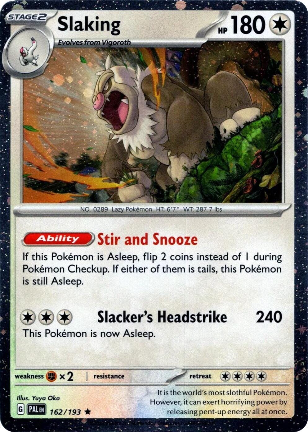 Slaking (162/193) (Cosmos Holo) [Scarlet & Violet: Paldea Evolved] Pokemon Single Pokémon  | Multizone: Comics And Games