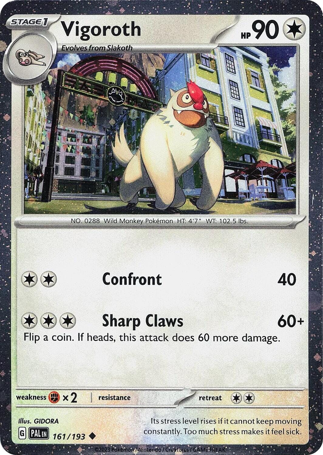 Vigoroth (161/193) (Cosmos Holo) [Scarlet & Violet: Paldea Evolved] Pokemon Single Pokémon  | Multizone: Comics And Games