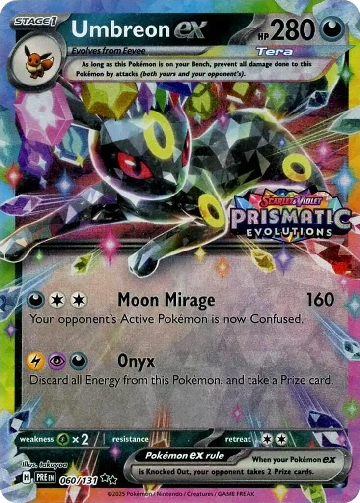 Umbreon ex (060/131) (Prismatic Evolutions Stamp) [Scarlet & Violet: Prismatic Evolutions] Pokemon Single Pokémon  | Multizone: Comics And Games
