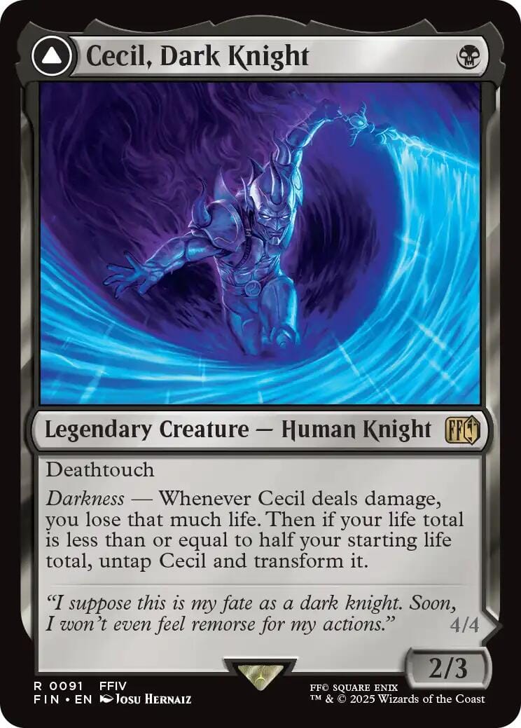 Cecil, Dark Knight // Cecil, Redeemed Paladin [FINAL FANTASY] MTG Single Magic: The Gathering  | Multizone: Comics And Games