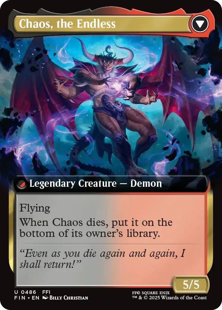 Garland, Knight of Cornelia // Chaos, the Endless (Extended Art) [FINAL FANTASY] MTG Single Magic: The Gathering  | Multizone: Comics And Games