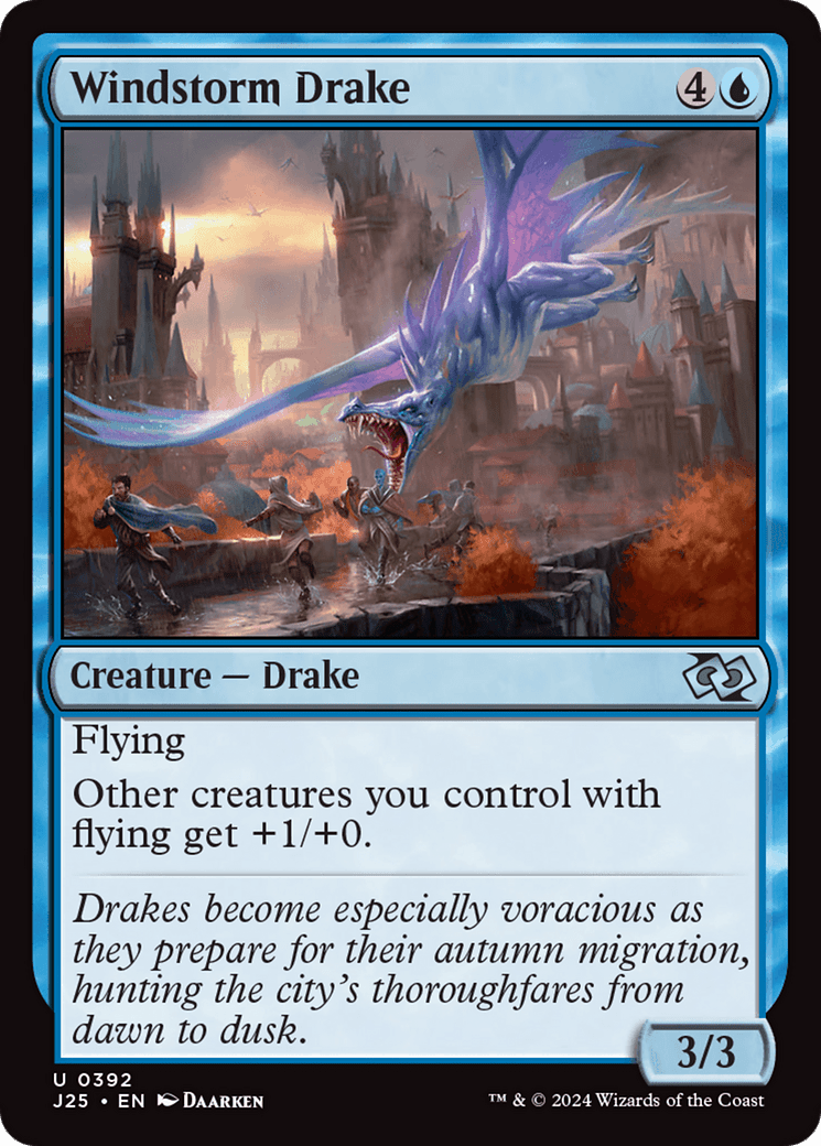 Windstorm Drake [Foundations Jumpstart] MTG Single Magic: The Gathering  | Multizone: Comics And Games