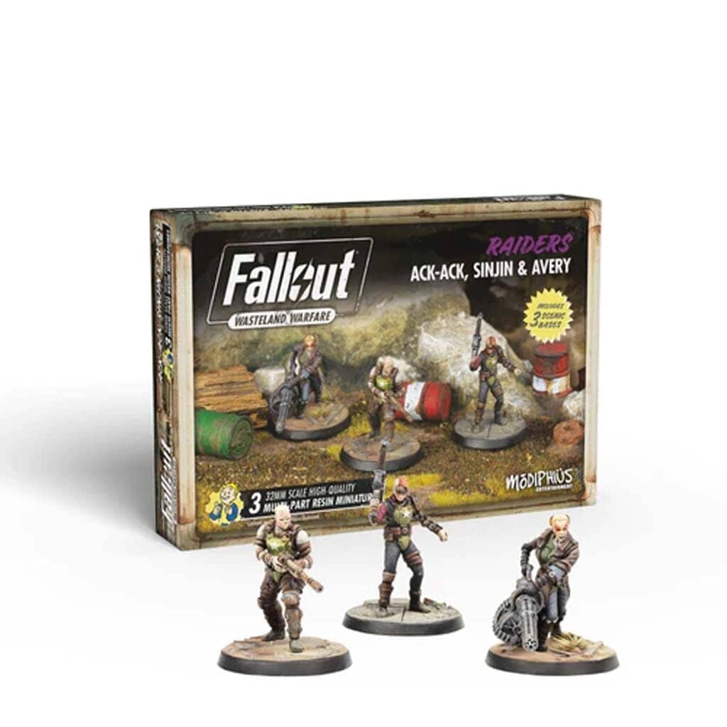 Fallout: Wasteland Warfare - Raiders Ack-Ack, Sinjin & Avery Miniature Game Modiphus  | Multizone: Comics And Games