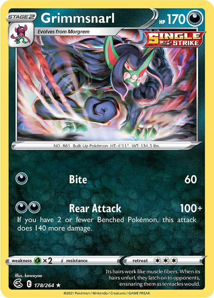 Grimmsnarl (178/264) [Sword & Shield: Fusion Strike] Pokemon Single Pokémon  | Multizone: Comics And Games