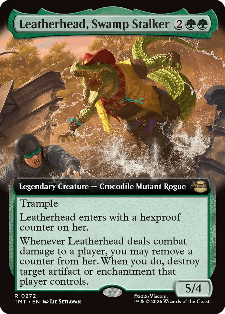 Leatherhead, Swamp Stalker (Extended Art) [Teenage Mutant Ninja Turtles] MTG Single Magic: The Gathering  | Multizone: Comics And Games