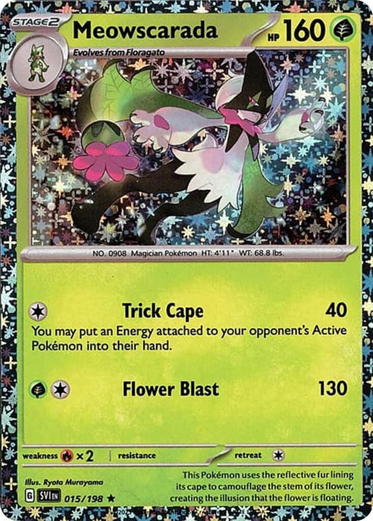 Meowscarada (015/198) (Sparkle Holo) [Miscellaneous Cards] Pokemon Single Pokémon  | Multizone: Comics And Games