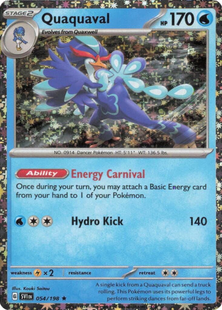 Quaquaval (054/198) (Sparkle Holo) [Miscellaneous Cards] Pokemon Single Pokémon  | Multizone: Comics And Games