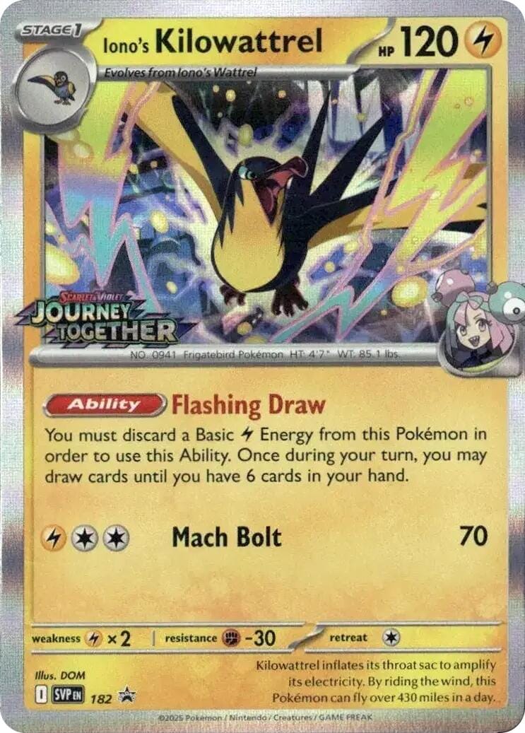 Iono's Kilowattrel (Prerelease) [Scarlet & Violet: Black Star Promos] Pokemon Single Pokémon  | Multizone: Comics And Games