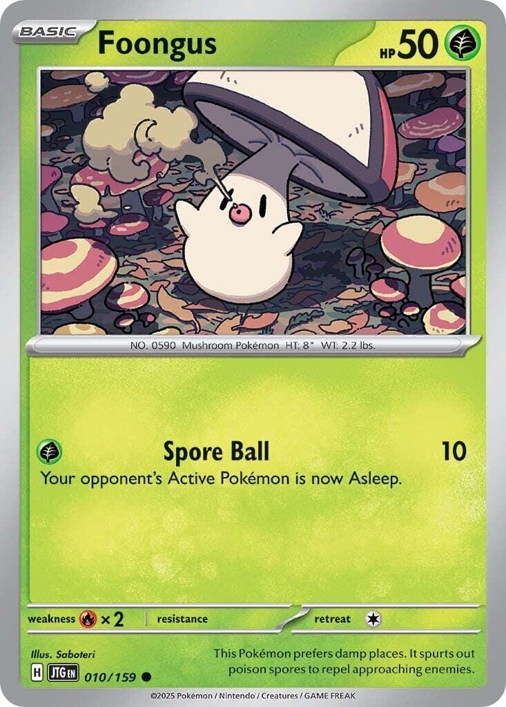 Foongus (010/159) [Scarlet & Violet: Journey Together] Pokemon Single Pokémon  | Multizone: Comics And Games