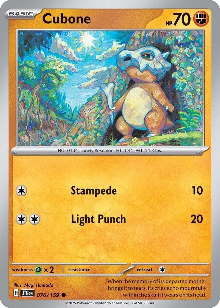 Cubone (076/159) [Scarlet & Violet: Journey Together] Pokemon Single Pokémon  | Multizone: Comics And Games