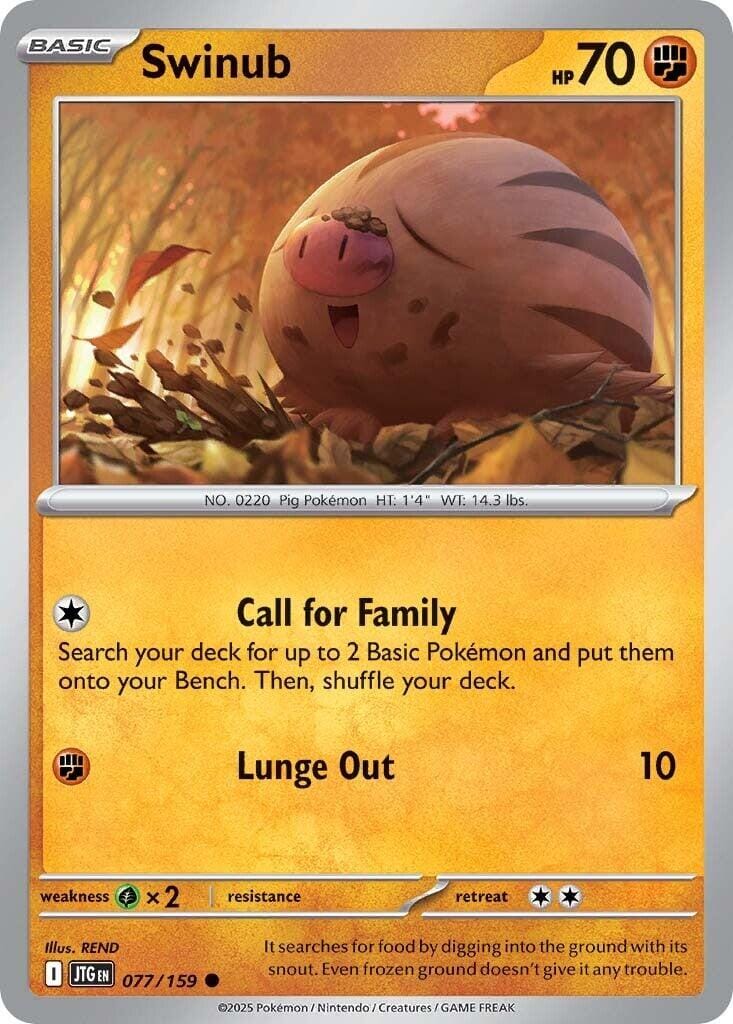 Swinub (077/159) [Scarlet & Violet: Journey Together] Pokemon Single Pokémon  | Multizone: Comics And Games
