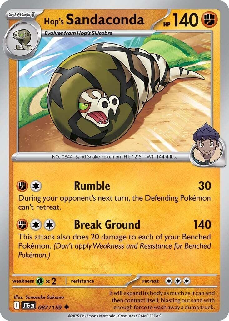 Hop's Sandaconda (087/159) [Scarlet & Violet: Journey Together] Pokemon Single Pokémon  | Multizone: Comics And Games