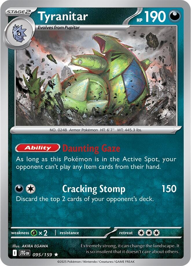 Tyranitar (095/159) [Scarlet & Violet: Journey Together] Pokemon Single Pokémon  | Multizone: Comics And Games