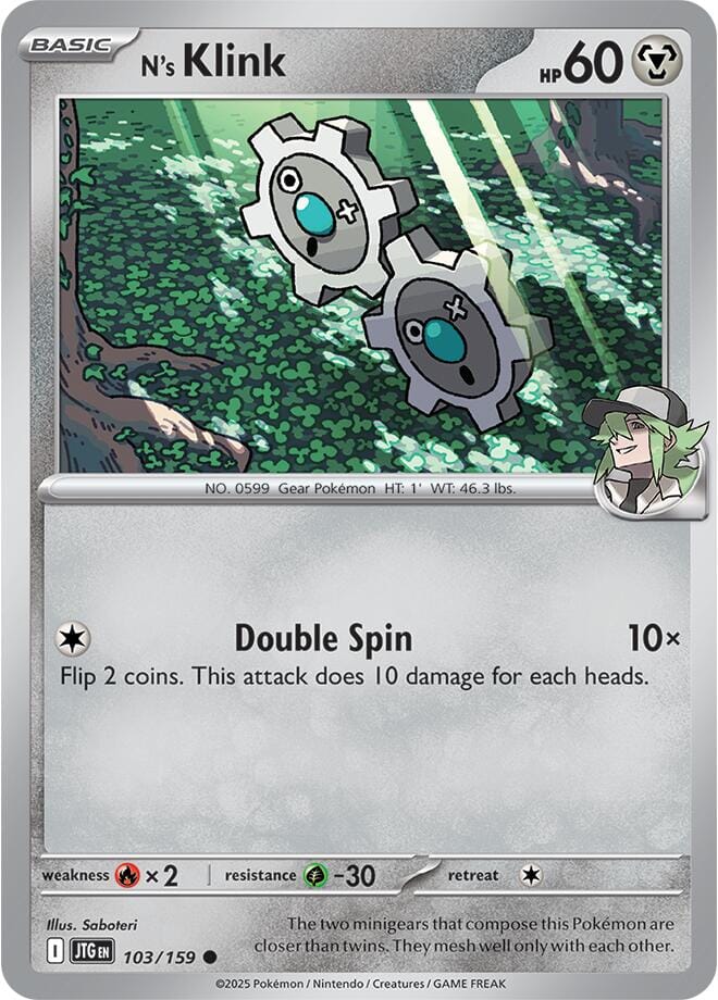 N's Klink (103/159) [Scarlet & Violet: Journey Together] Pokemon Single Pokémon  | Multizone: Comics And Games