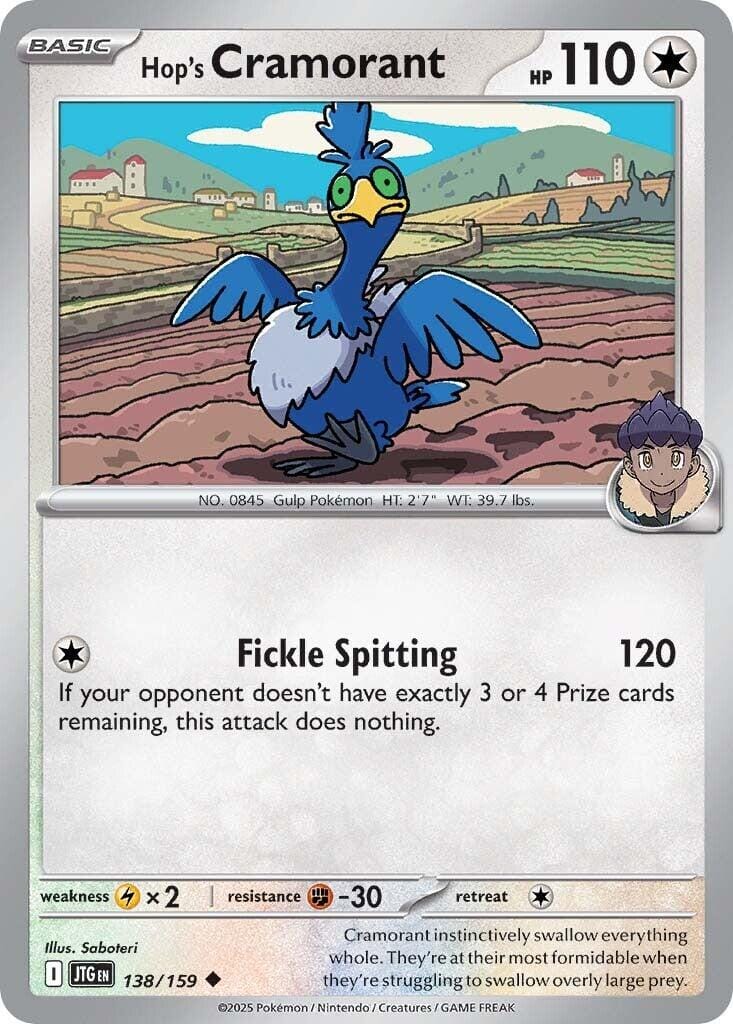 Hop's Cramorant (138/159) [Scarlet & Violet: Journey Together] Pokemon Single Pokémon  | Multizone: Comics And Games