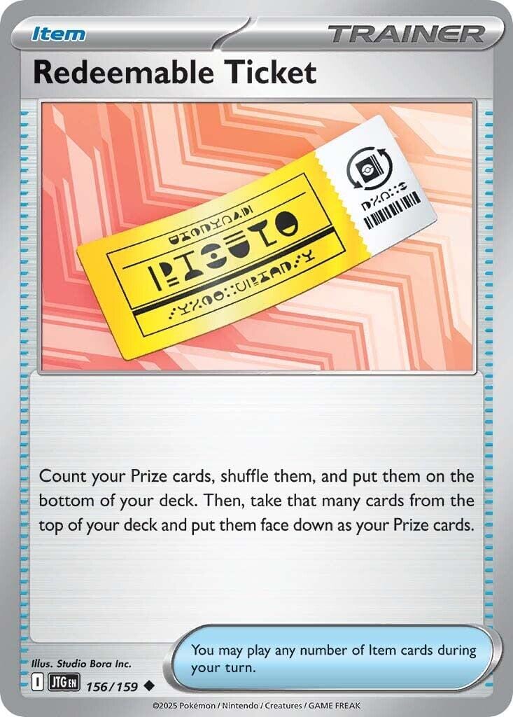 Redeemable Ticket (156/159) [Scarlet & Violet: Journey Together] Pokemon Single Pokémon  | Multizone: Comics And Games