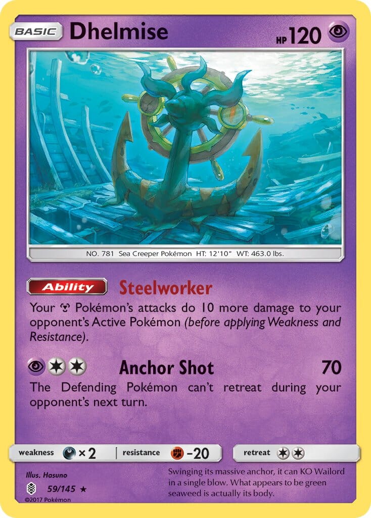 Dhelmise (59/145) (Theme Deck Exclusive) [Sun & Moon: Guardians Rising] Pokemon Single Pokémon  | Multizone: Comics And Games