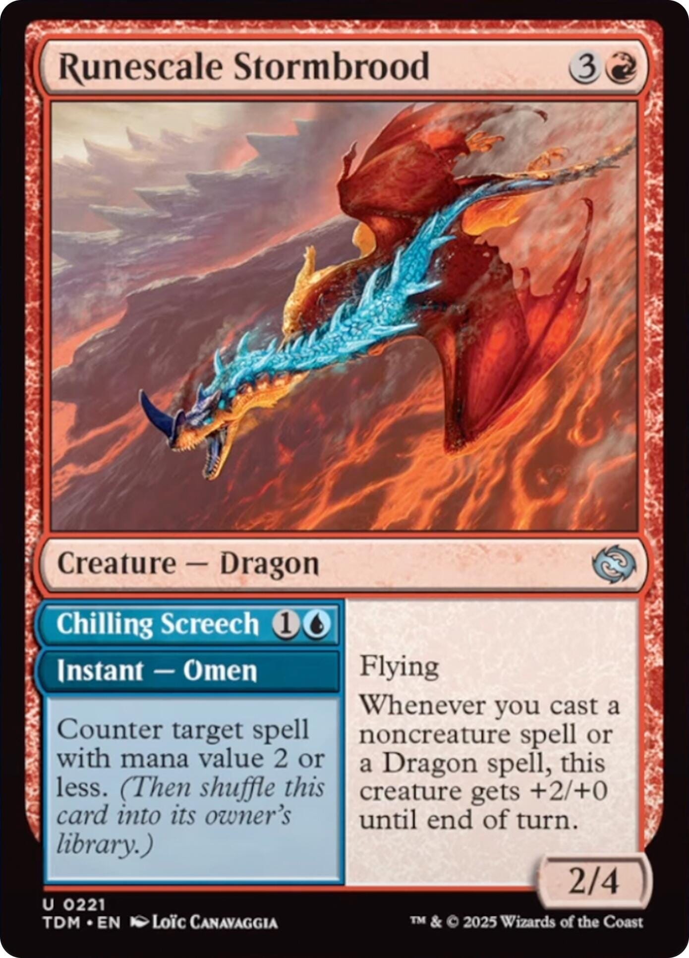 Runescale Stormbrood [Tarkir: Dragonstorm] MTG Single Magic: The Gathering  | Multizone: Comics And Games