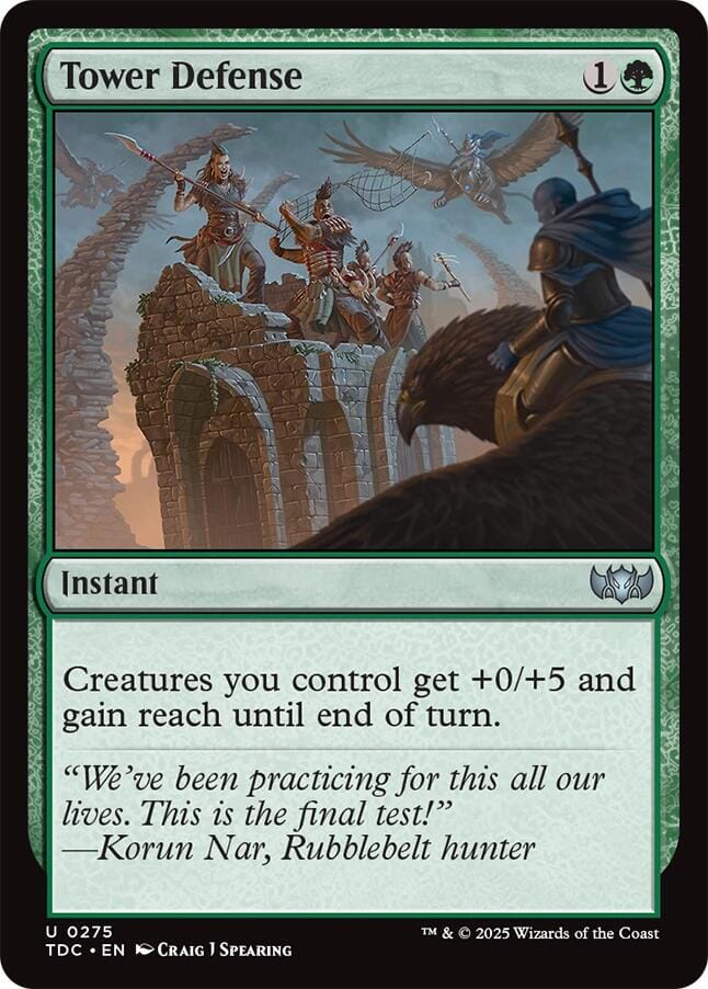 Tower Defense [Tarkir: Dragonstorm Commander] MTG Single Magic: The Gathering  | Multizone: Comics And Games