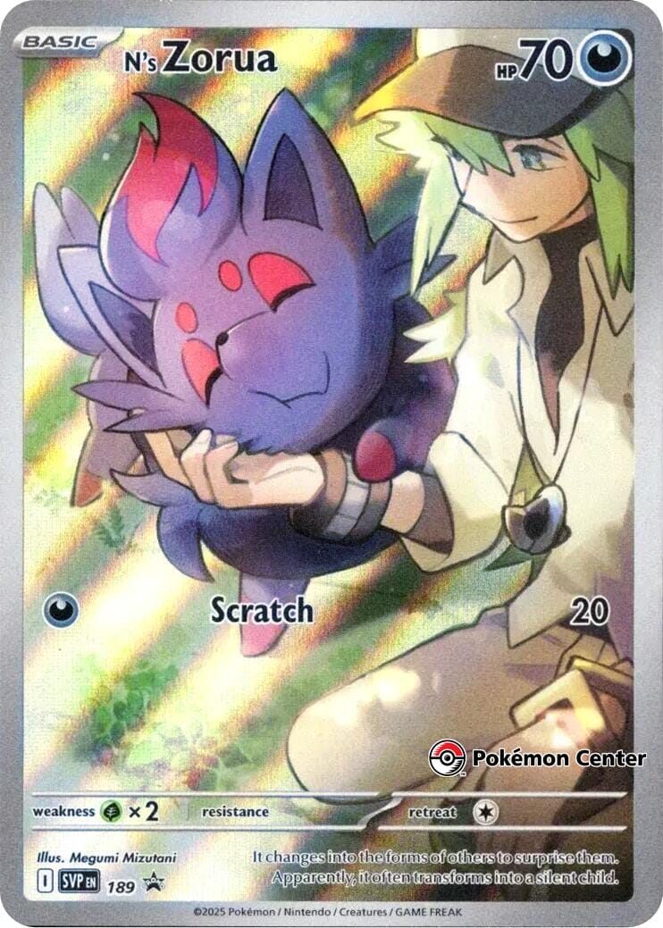 N's Zorua (SVP189) (Pokemon Center Exclusive) [Scarlet & Violet: Black Star Promos] Pokemon Single Pokémon  | Multizone: Comics And Games
