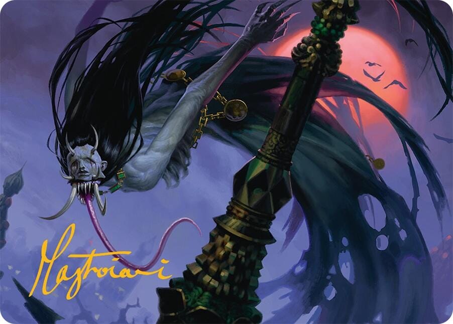 Qarsi Revenant Art Card (12/54) (Gold-Stamped Signature) [Tarkir: Dragonstorm Art Series] MTG Single Magic: The Gathering  | Multizone: Comics And Games