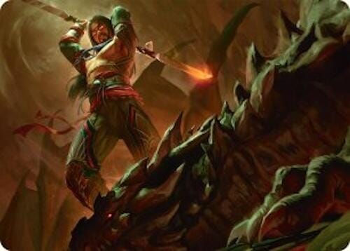 Sarkhan's Resolve Art Card (18/54) [Tarkir: Dragonstorm Art Series] MTG Single Magic: The Gathering  | Multizone: Comics And Games