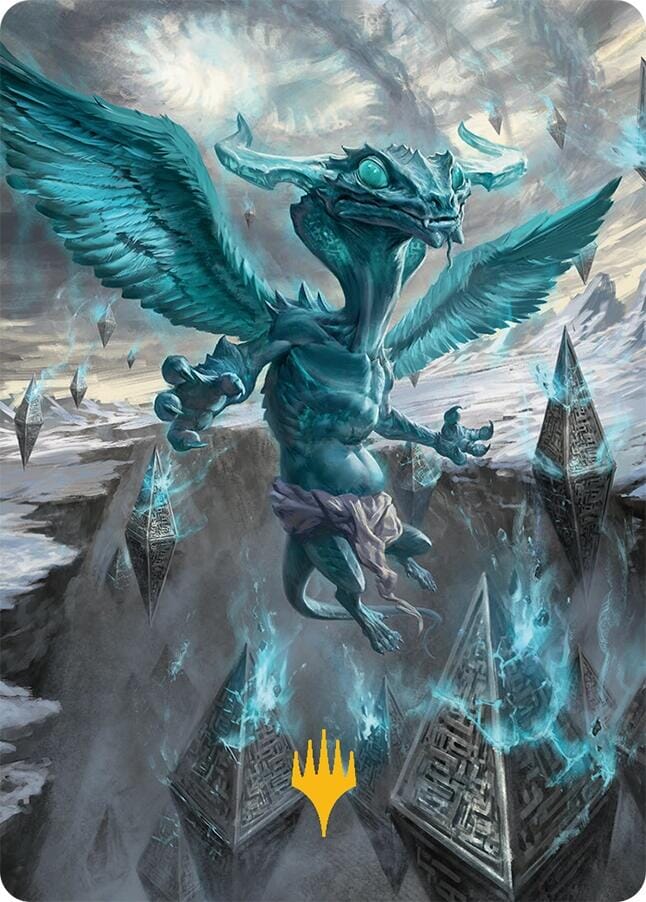 Ugin, Eye of the Storms Art Card (47/54) (Gold-Stamped Signature) [Tarkir: Dragonstorm Art Series] MTG Single Magic: The Gathering  | Multizone: Comics And Games