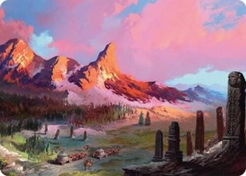 Rugged Highlands Art Card (29/54) [Tarkir: Dragonstorm Art Series] MTG Single Magic: The Gathering  | Multizone: Comics And Games