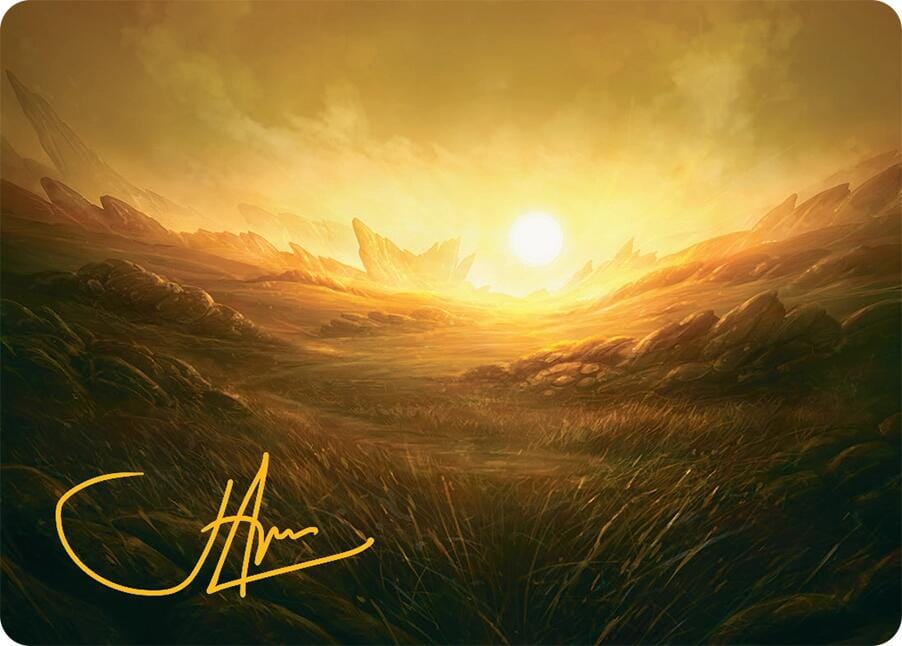 Plains Art Card (31/54) (Gold-Stamped Signature) [Tarkir: Dragonstorm Art Series] MTG Single Magic: The Gathering  | Multizone: Comics And Games