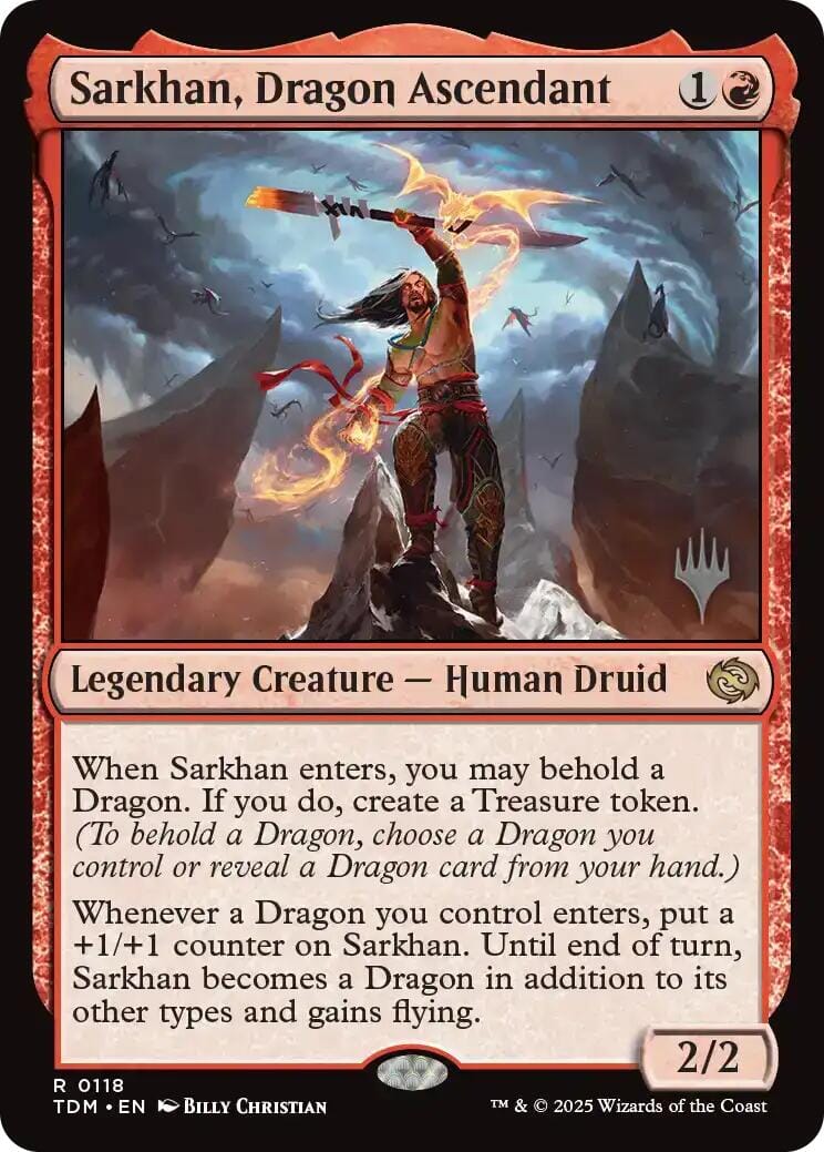 Sarkhan, Dragon Ascendant [Tarkir: Dragonstorm Promos] MTG Single Magic: The Gathering  | Multizone: Comics And Games