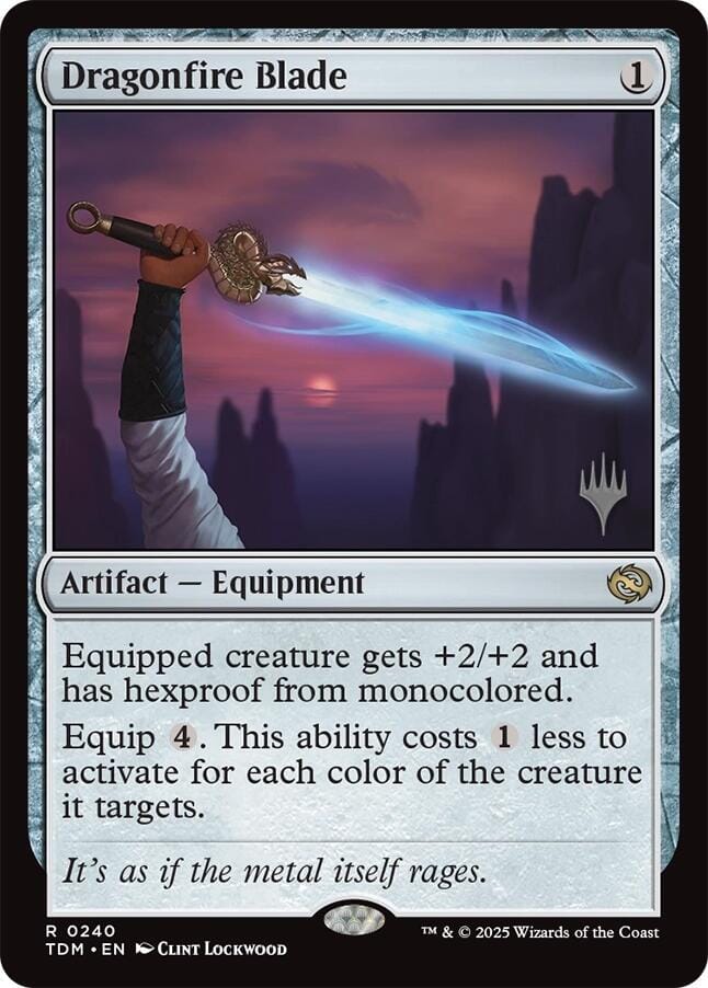 Dragonfire Blade [Tarkir: Dragonstorm Promos] MTG Single Magic: The Gathering  | Multizone: Comics And Games