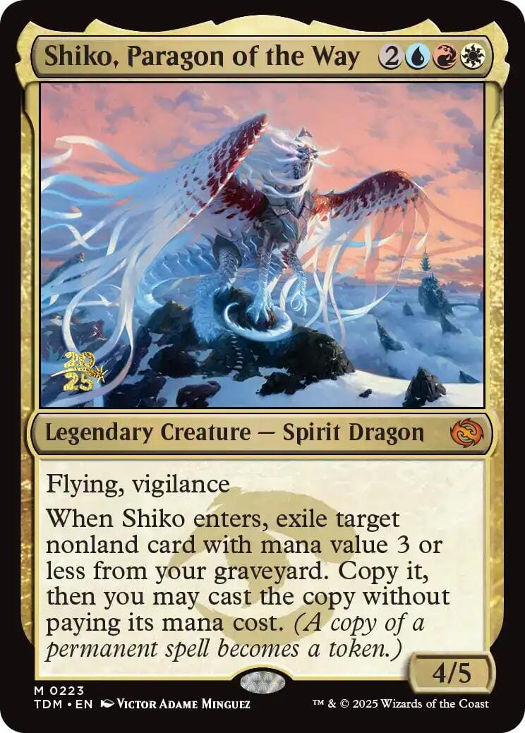 Shiko, Paragon of the Way [Tarkir: Dragonstorm Prerelease Promos] MTG Single Magic: The Gathering  | Multizone: Comics And Games