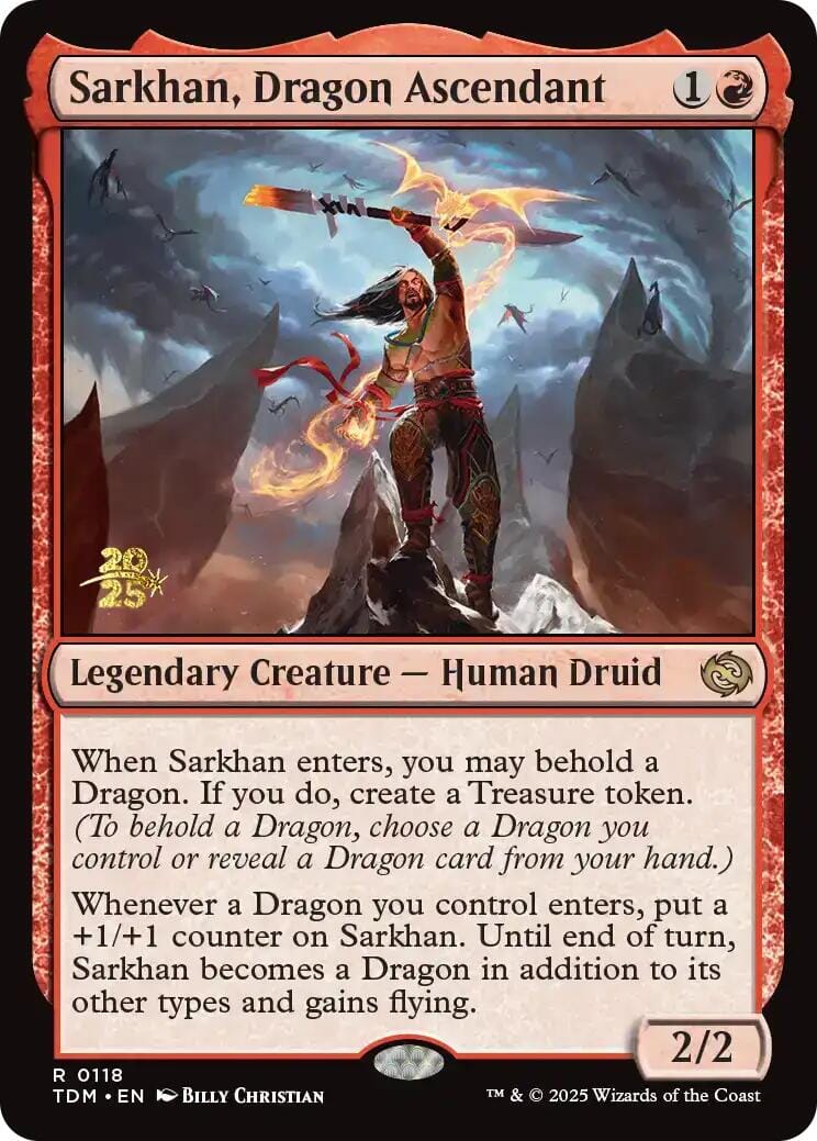 Sarkhan, Dragon Ascendant [Tarkir: Dragonstorm Prerelease Promos] MTG Single Magic: The Gathering  | Multizone: Comics And Games