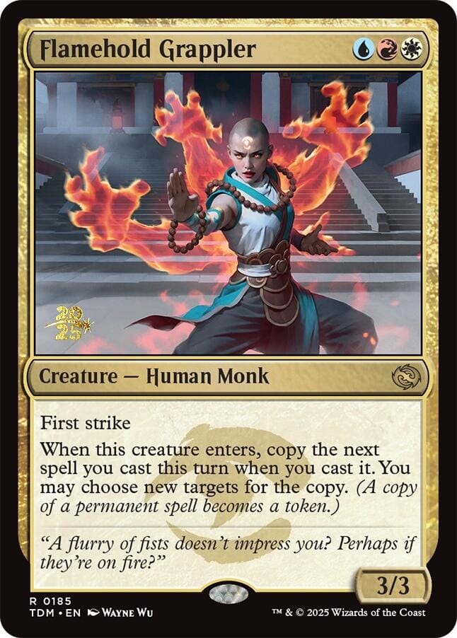 Flamehold Grappler [Tarkir: Dragonstorm Prerelease Promos] MTG Single Magic: The Gathering  | Multizone: Comics And Games