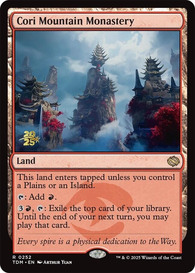 Cori Mountain Monastery [Tarkir: Dragonstorm Prerelease Promos] MTG Single Magic: The Gathering  | Multizone: Comics And Games