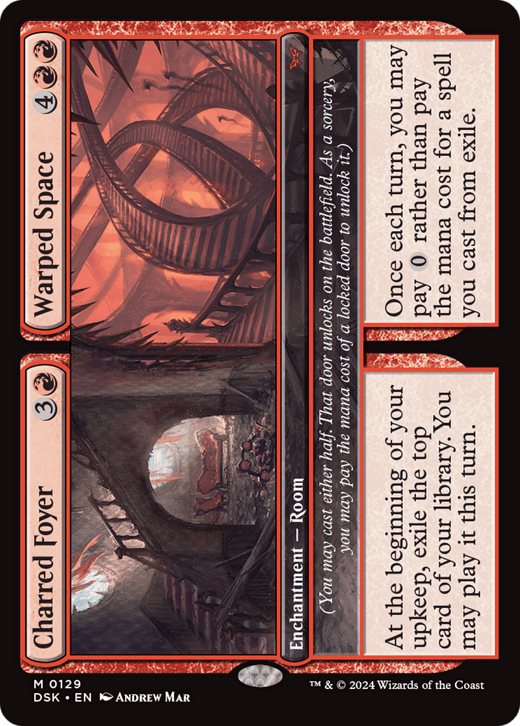 Charred Foyer // Warped Space [Duskmourn: House of Horror] MTG Single Magic: The Gathering  | Multizone: Comics And Games