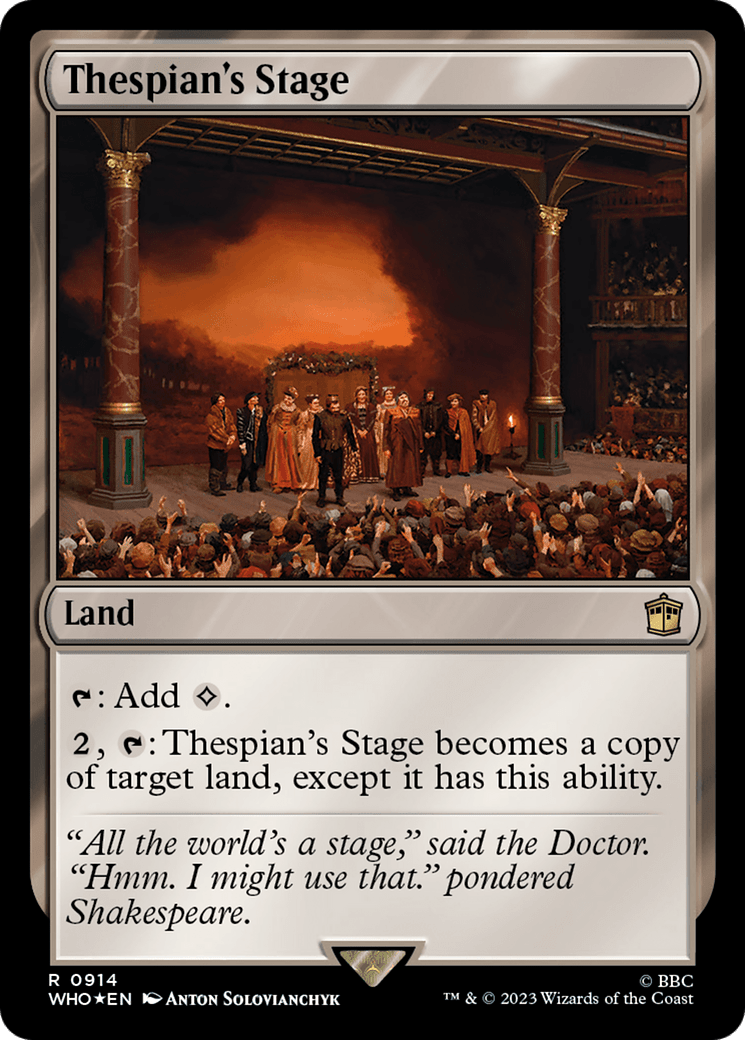 Thespian's Stage (Surge Foil) [Doctor Who] MTG Single Magic: The Gathering  | Multizone: Comics And Games