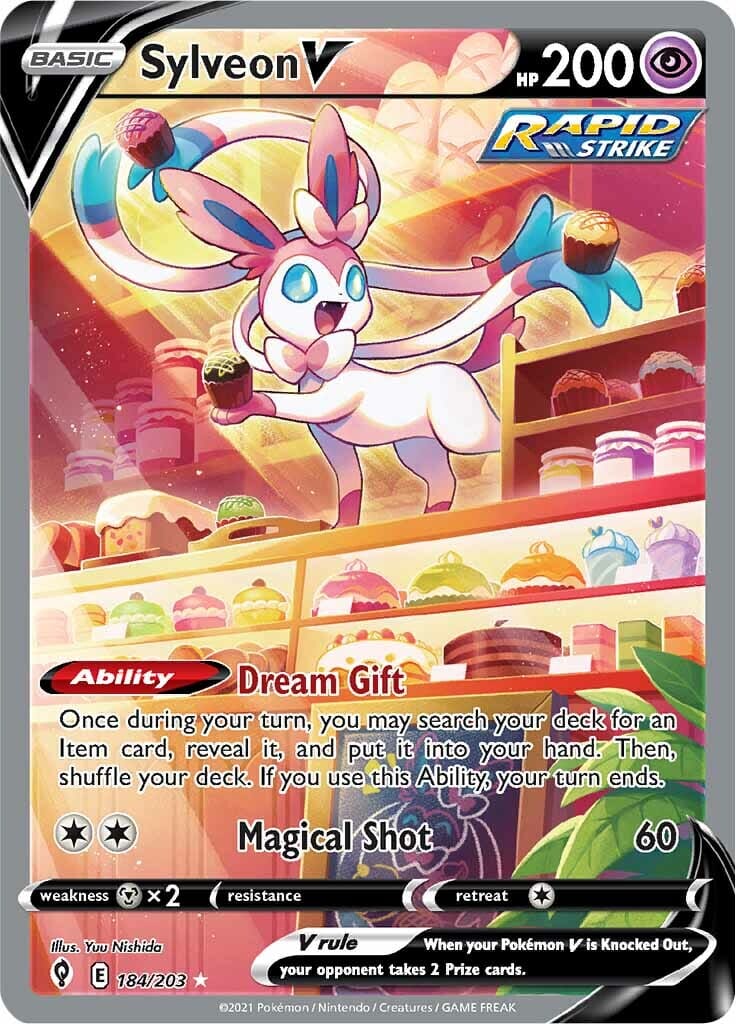 Sylveon V (184/203) [Sword & Shield: Evolving Skies] Pokemon Single Pokémon  | Multizone: Comics And Games