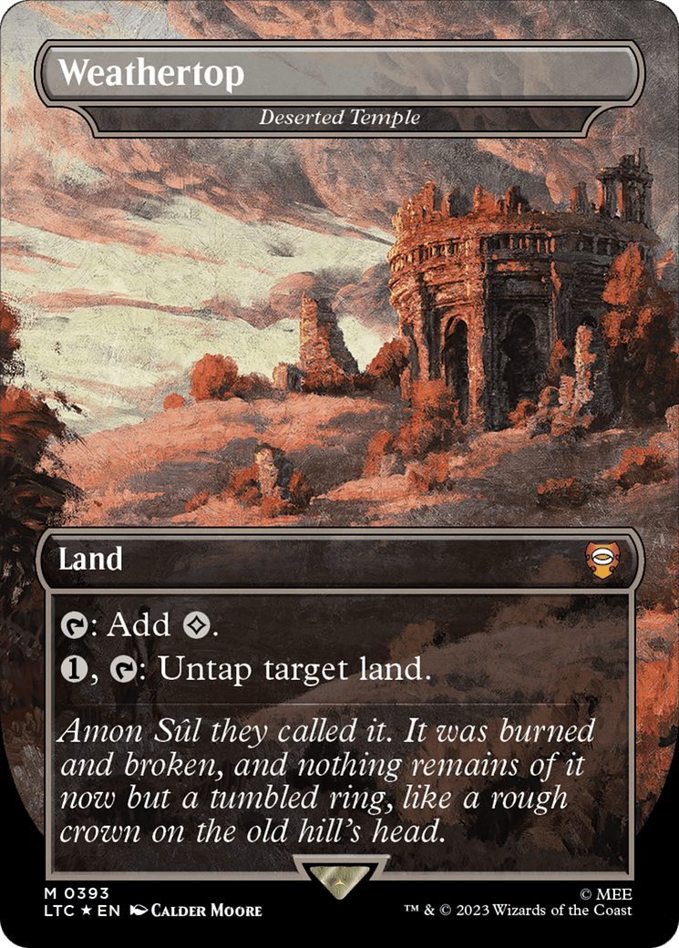 Weathertop - Deserted Temple (Surge Foil Realms and Relics) [The Lord of the Rings: Tales of Middle-Earth Commander] MTG Single Magic: The Gathering  | Multizone: Comics And Games
