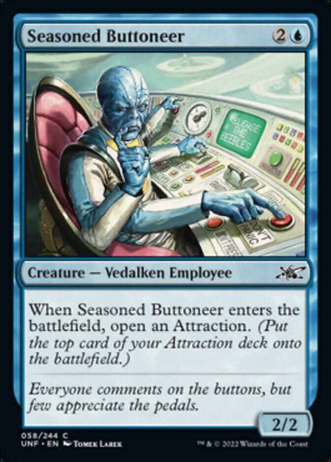 Seasoned Buttoneer [Unfinity] MTG Single Magic: The Gathering  | Multizone: Comics And Games