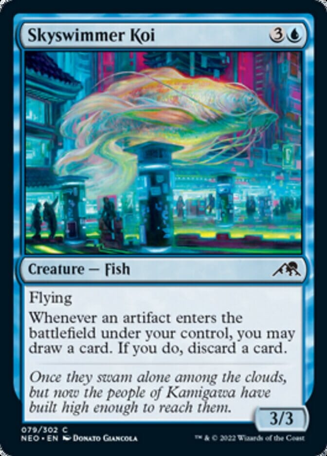 Skyswimmer Koi [Kamigawa: Neon Dynasty] MTG Single Magic: The Gathering  | Multizone: Comics And Games