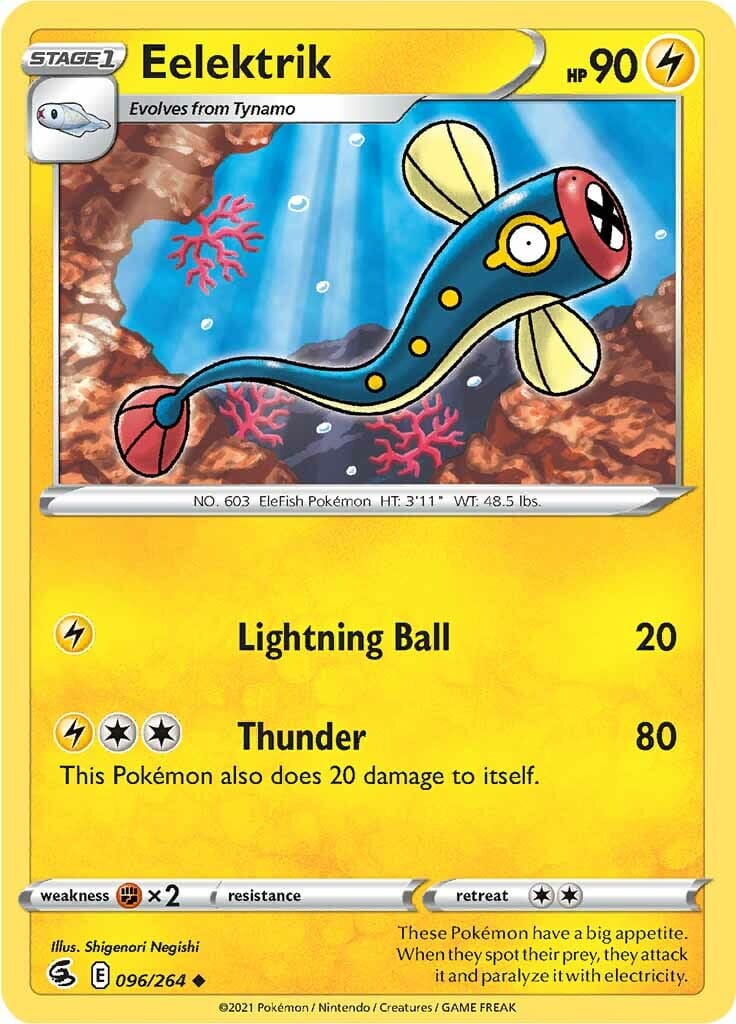 Eelektrik (096/264) [Sword & Shield: Fusion Strike] Pokemon Single Pokémon  | Multizone: Comics And Games