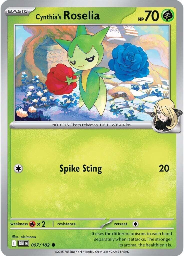 Cynthia's Roselia (007/182) [Scarlet & Violet: Destined Rivals] Pokemon Single Pokémon  | Multizone: Comics And Games